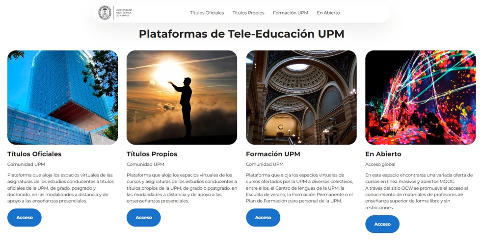 Acceso a Moodle UPM