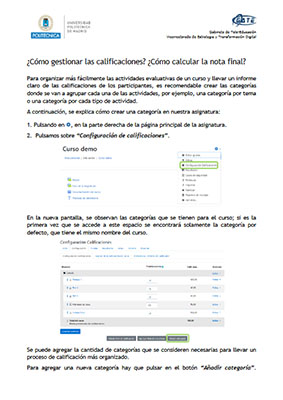 Portada del documento: ¿Cómo gestionar las calificaciones? ¿Cómo calcular la nota final?