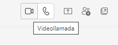 Imagen que muestra la opción de videollamada al iniciar una nueva conversación
