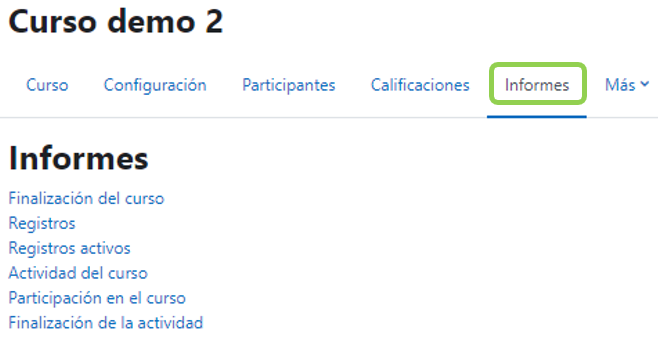 Informes de actividad