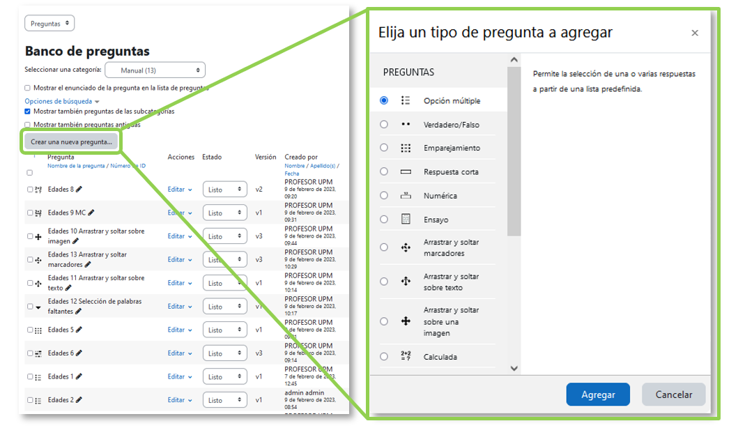 Crear una nueva pregunta