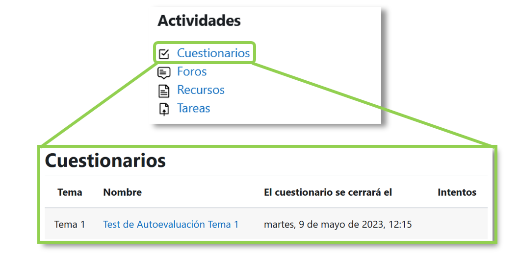 Bloque de actividades
