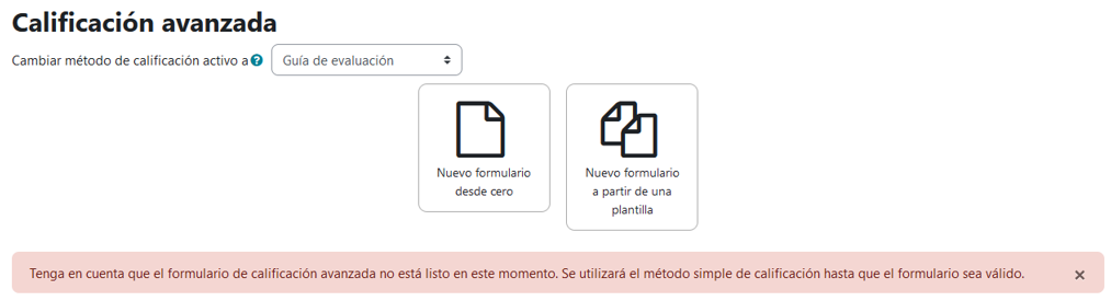 Calificación mediante la guía de evaluación