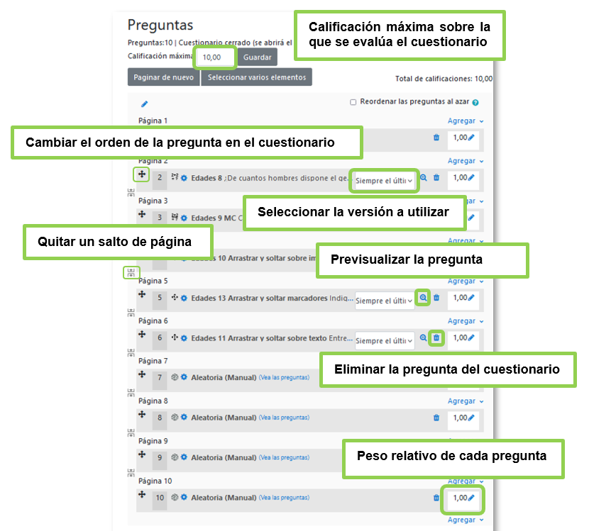 Editar un cuestionario