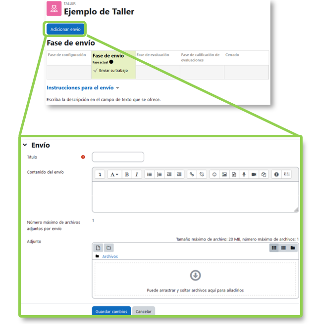 Envío de la respuesta del taller