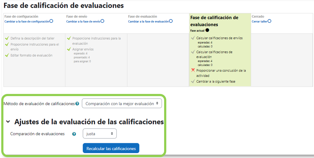 Cálculo de calificaciones