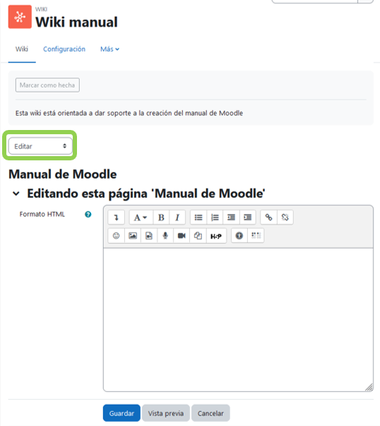 Crear y editar una página