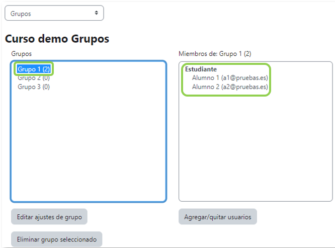 Vista desde participantes del curso de los estudiantes incluidos en el grupo (2)