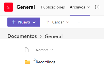 Carpetas disponibles desde archivos