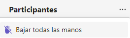 Opción que tiene el organizador para bajar la mano a un participante