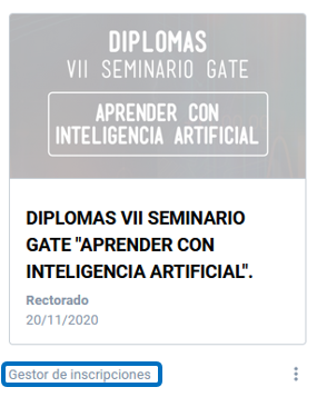 Captura de pantalla de un evento.